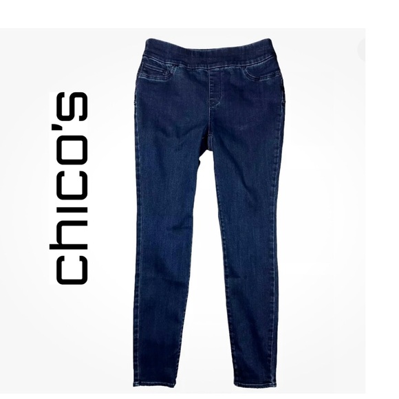 CHICO’s So Perfect Pull-on Skinny Stretch Jegging Jeans Size 0/4 - Picture 1 of 6